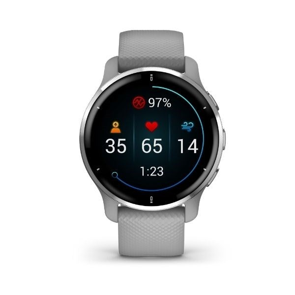 GARMIN - Venu 2 Plus, GPS, Powder Gray + Passivated smartwatch