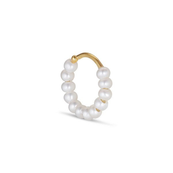 Jane Kønig - ROW Pearl Twist ørering m. perler i forgyldt 2