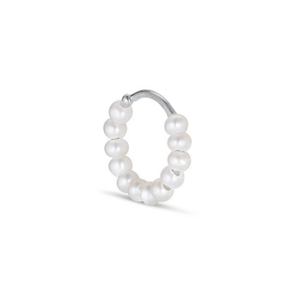 2 Jane Kønig - ROW Pearl Twist ørering m. perler i sølv