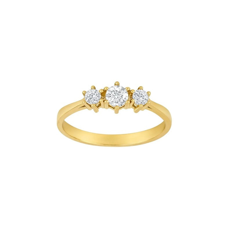 8kt guld ring med zirkonia af Siersbøl 10428460300