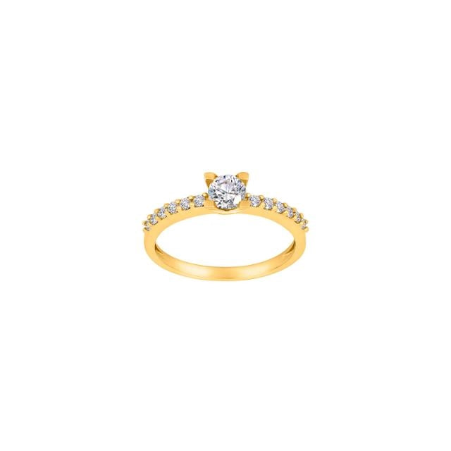 8kt. guld ring med zirkonia af Siersbøl 10429960300