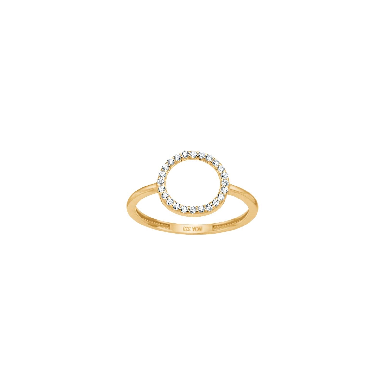 8kt guld ring med zirkonia af Siersbøl 10832240300