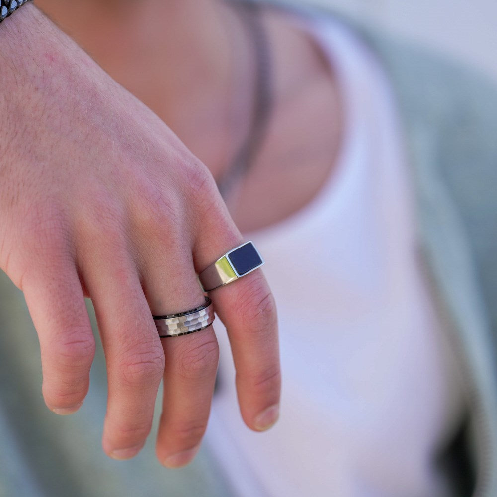 SON of NOA ring i rustfrit stål med IP black