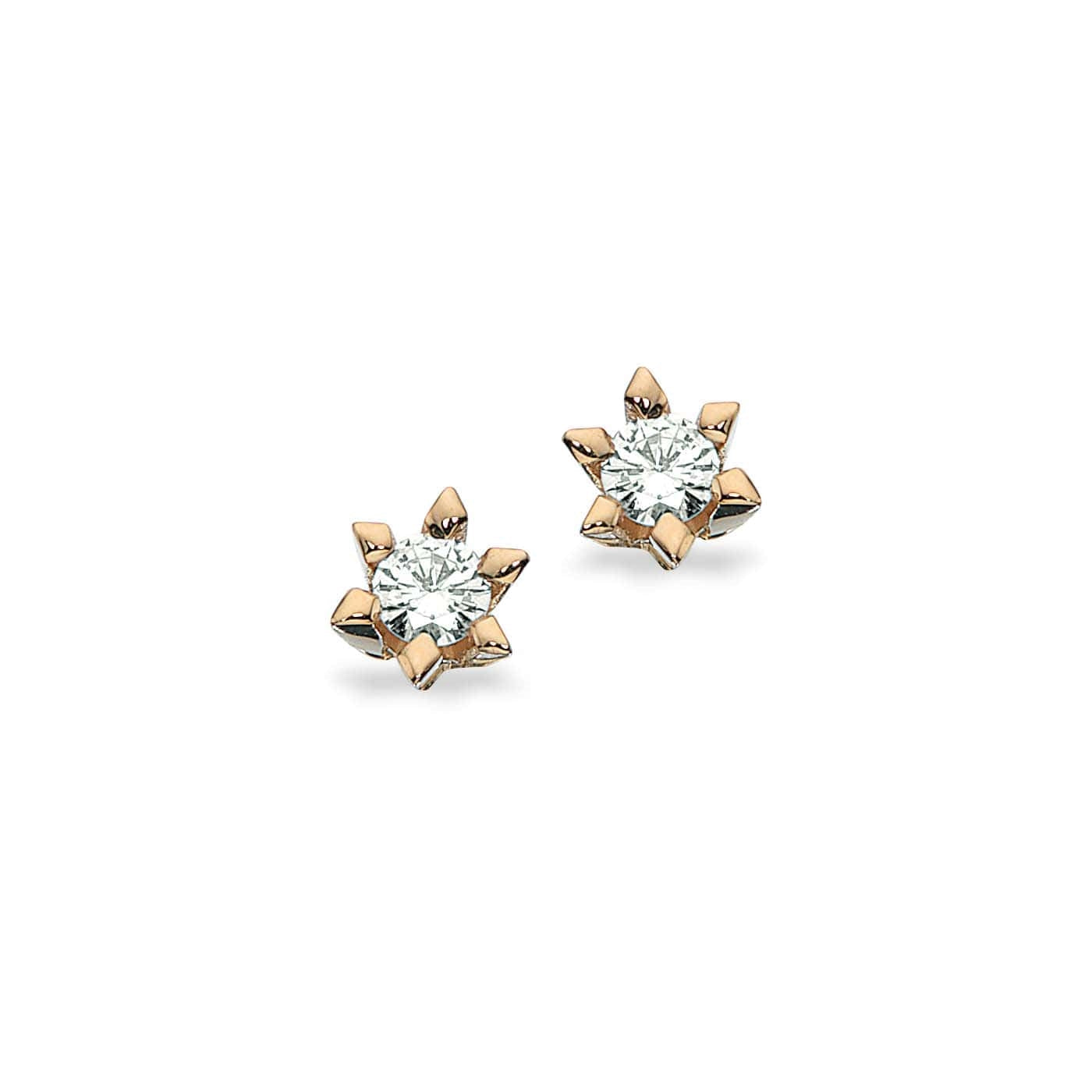 Scrouples - Victoria Ohrstecker in 14kt. Gold m. 0,10-0,50ct. TW/SI