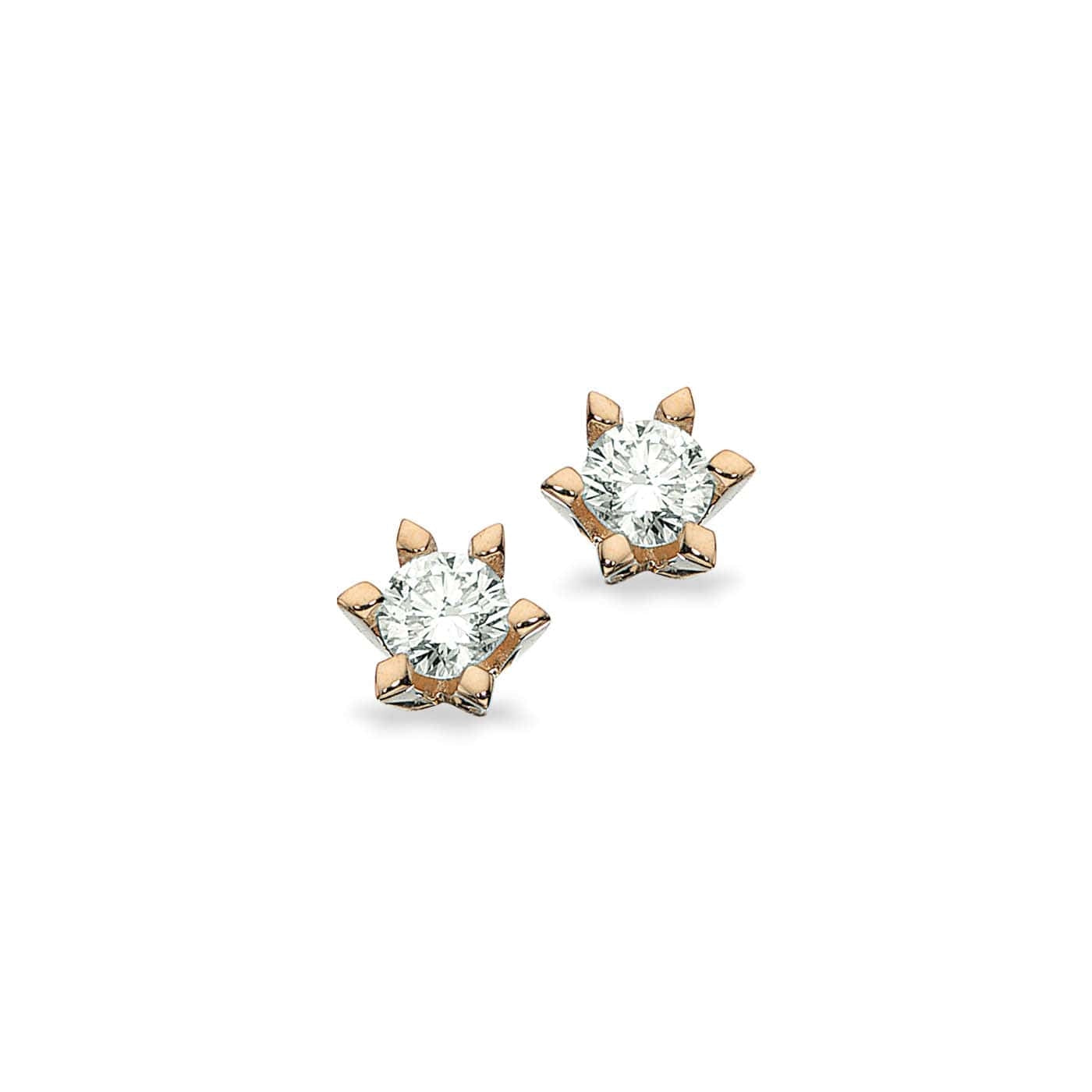 Scrouples - Victoria Ohrstecker in 14kt. Gold m. 0,10-0,50ct. TW/SI