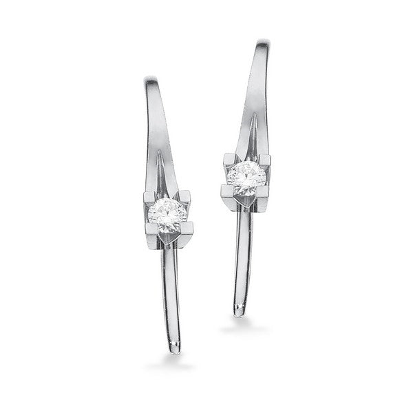 Kleopatra Diamant Ohrringe 14 kt Weißgold
