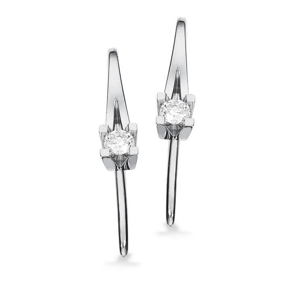 Kleopatra Diamant Ohrringe 14 kt Weißgold
