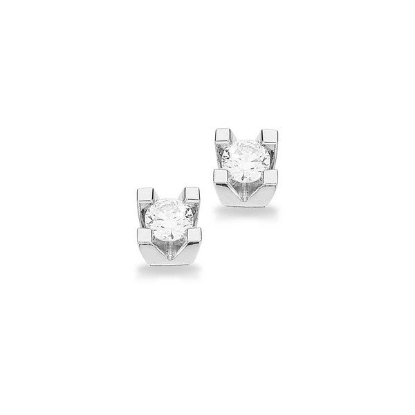 Kleopatra Ohrstecker in 14kt. Weißgold 0,10ct.-0,50ct. Diamanten