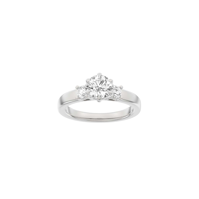 Moderne rund hvidguldsring med 1,33ct lab-grown diamanter fra Siersbøl Luxury