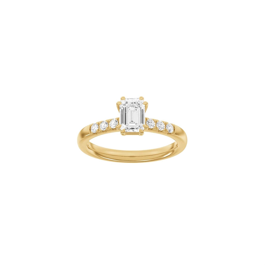 Siersbøl Luxury Modern firkantet ring i 14 kt rødguld med 1,2 ct lab-grown diamanter