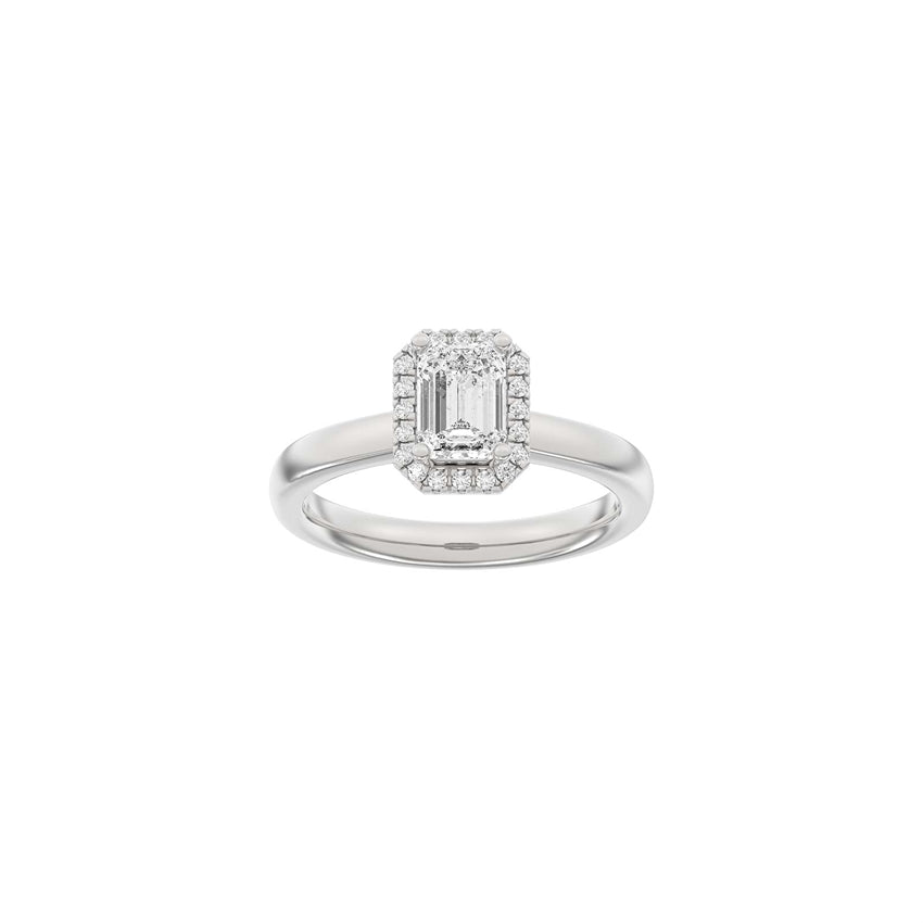 Siersbøl Luxury Halo firkantet ring i 14 kt hvidguld med 1,12 ct lab-grown diamanter