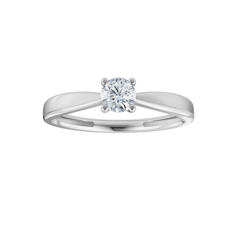 LUXURY Ring aus 14 kt Weißgold mit lab-grown Diamant 0,25-1,0 ct