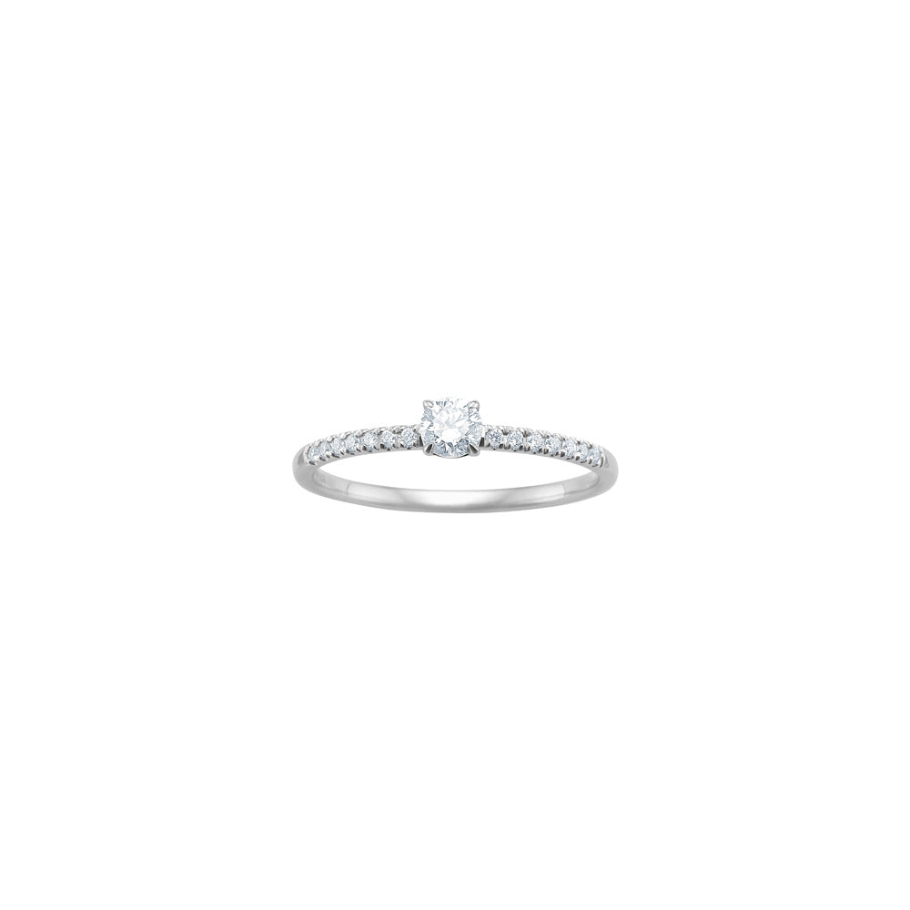 Siersbøl Luxury diamantring i 14 karat hvidguld med 0,255 ct lab grown diamanter