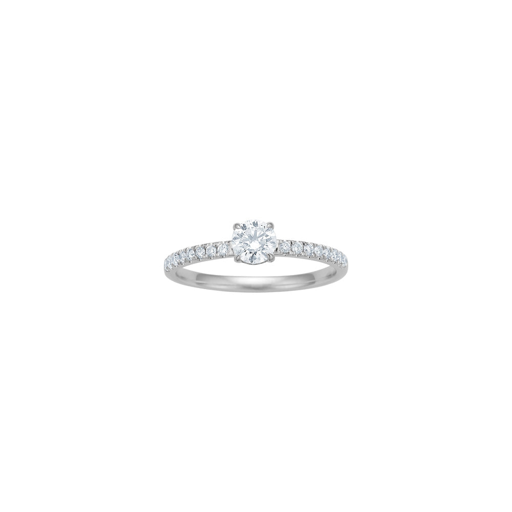 Siersbøl Luxury diamantring i 14 karat hvidguld med 0,505 ct lab grown diamanter