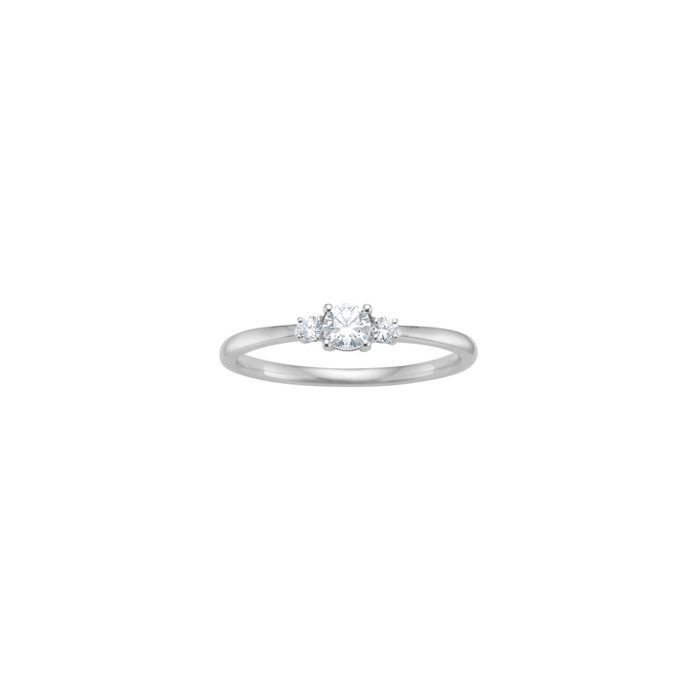 Siersbøl Luxury diamantring i 14 karat hvidguld med 0,255 ct lab grown diamanter