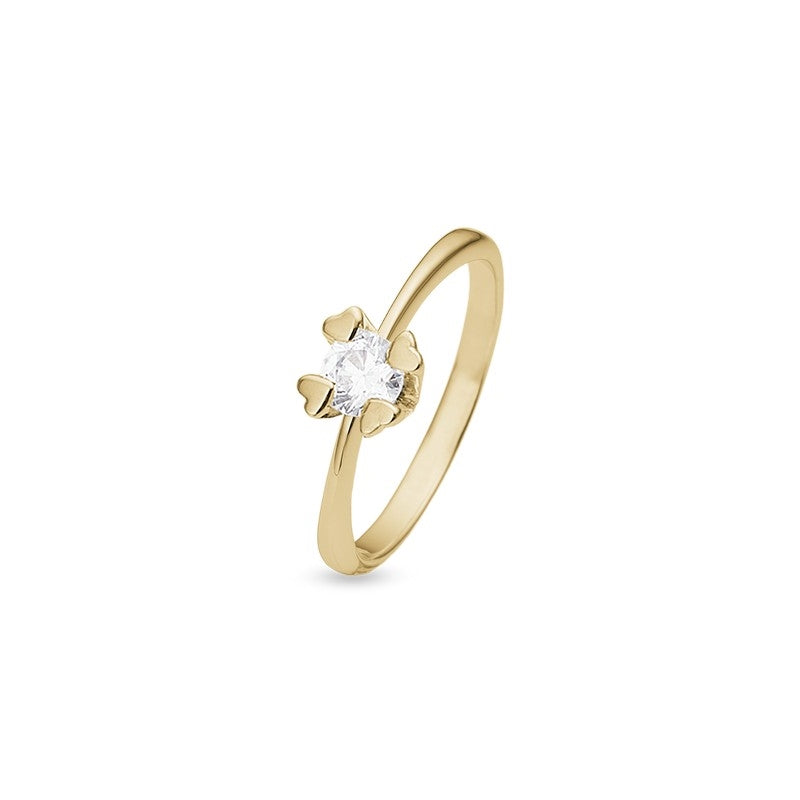 Mary Diamantring i 14 kt guld med lab-grown diamant på 0,75ct