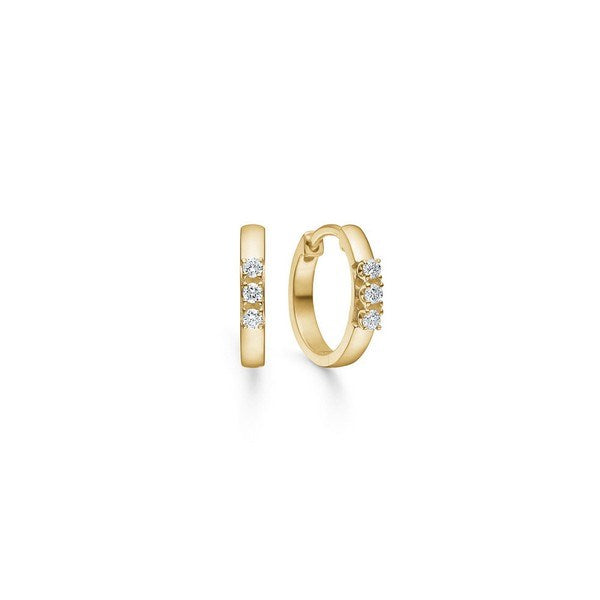 Mads Z - Crown Alliance øreringe i 14 kt guld m. diamanter i alt 6 x 0,04 ct