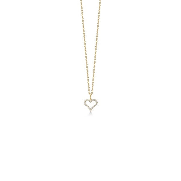 Tender Heart vedhæng i 14 karat guld m. 0,20 ct. af Mads Z