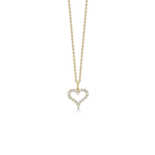 Tender Heart vedhæng i 14 kt guld 0,36 ct. fra Mads Z
