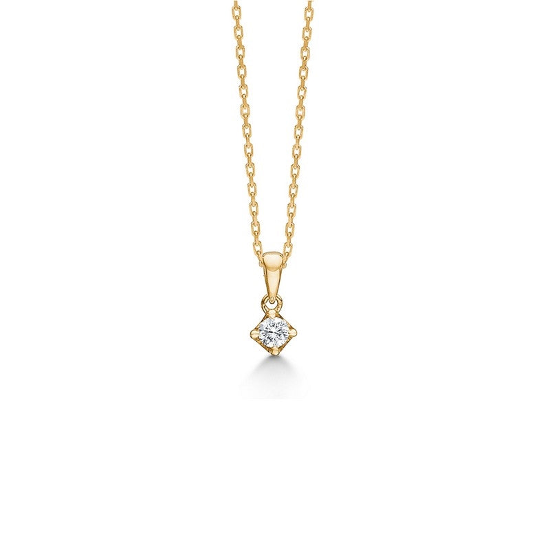 CROWN Anhänger in 14 kt. Gold mit Diamant von 0,04 ct. - 0,50 ct.