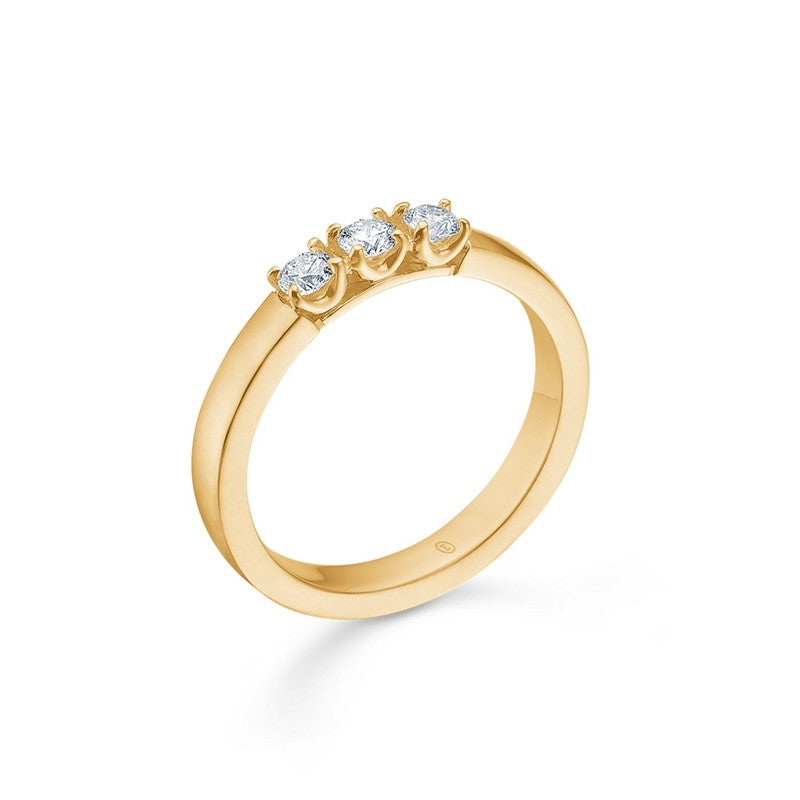 CROWN ALLIANCE Ring 14kt Guld m. 3 brillanter 0,12ct - 0,27ct