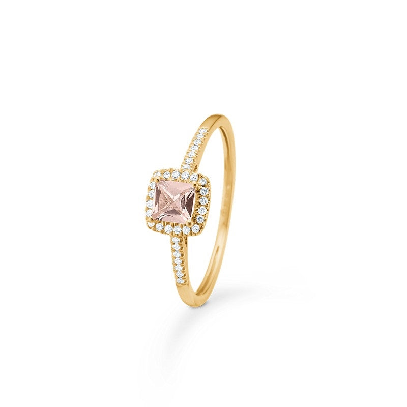 Mads Z - Blush n' Blue ring i 14 kt guld m morganit