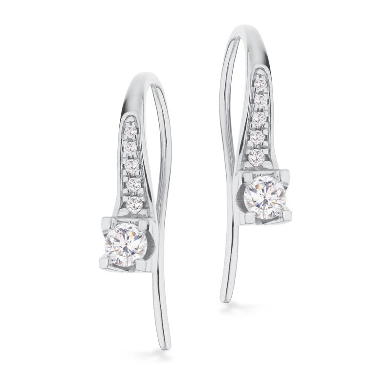 Kleopatra Queen diamant øreringe i 14 kt. hvidguld 1546