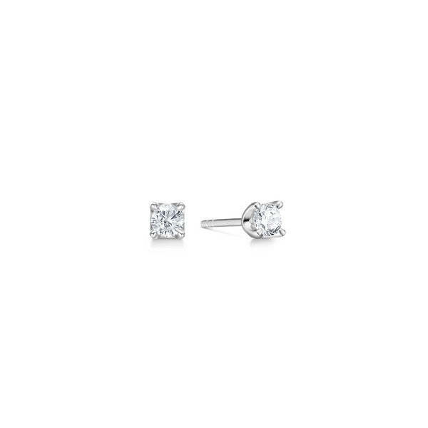 CROWN Ohrringe in 14 kt. Weißgold mit Diamanten von 0,09 ct. - 0,50 ct.