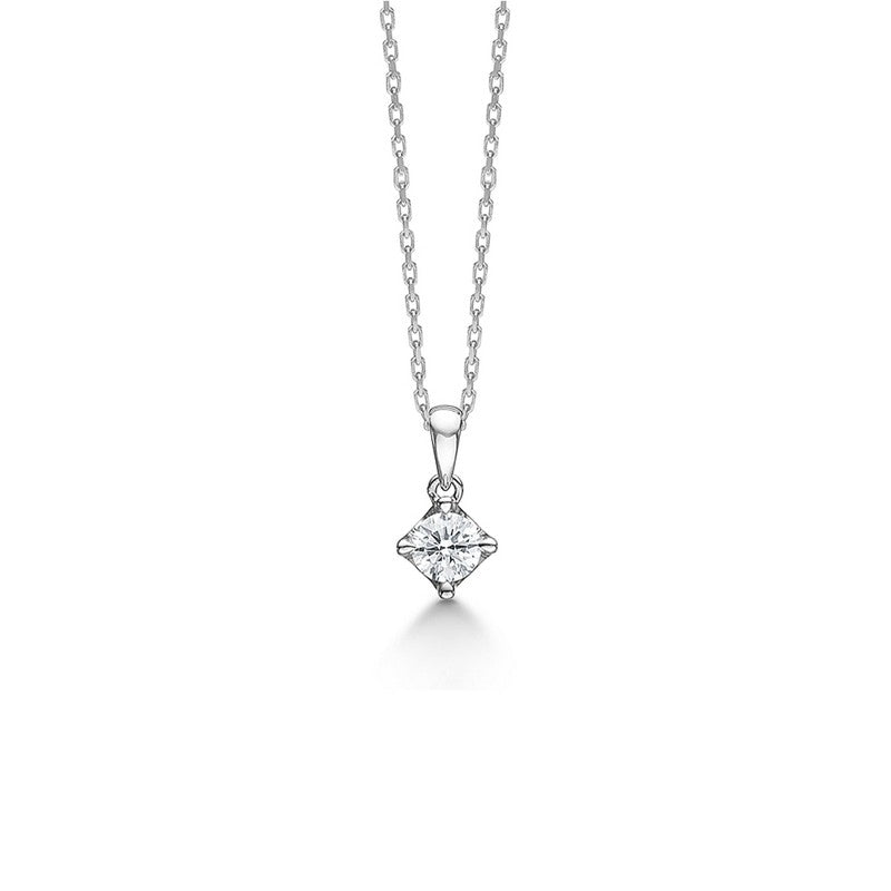 CROWN Anhänger in 14 kt. Weißgold mit Diamant von 0,04 ct. - 0,50 ct.