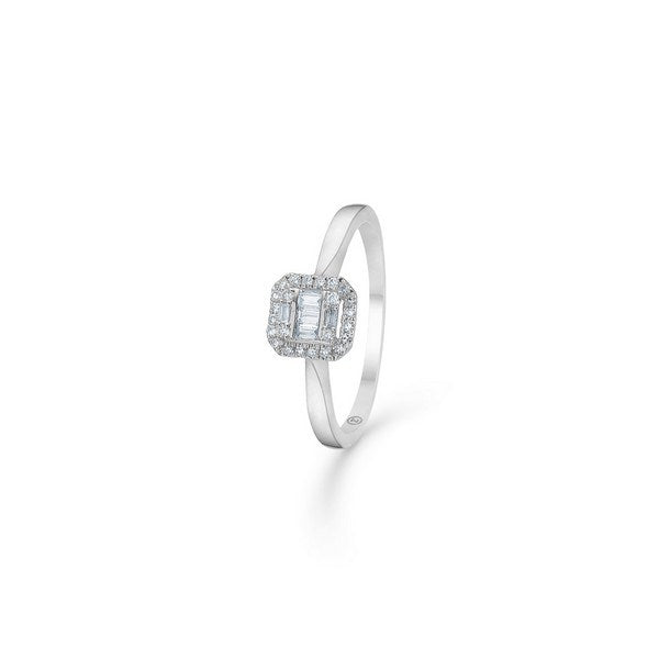 Mads Z - Elizabeth ring i 14 kt hvidguld med i alt 0,18ct