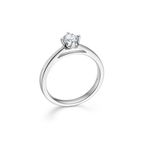 CROWN Ring in 14kt. Weißgold mit Diamant von 0,04kt