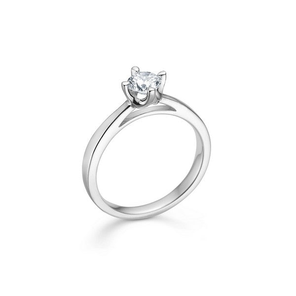 CROWN Ring in 14kt. Weißgold mit Diamant von 0,04kt