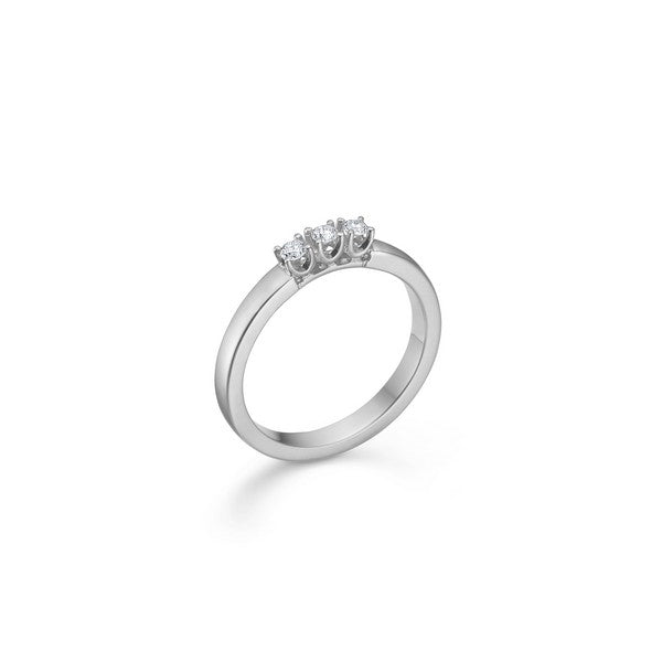 CROWN ALLIANCE Ring in 14 kt. Weißgold mit 0,12ct