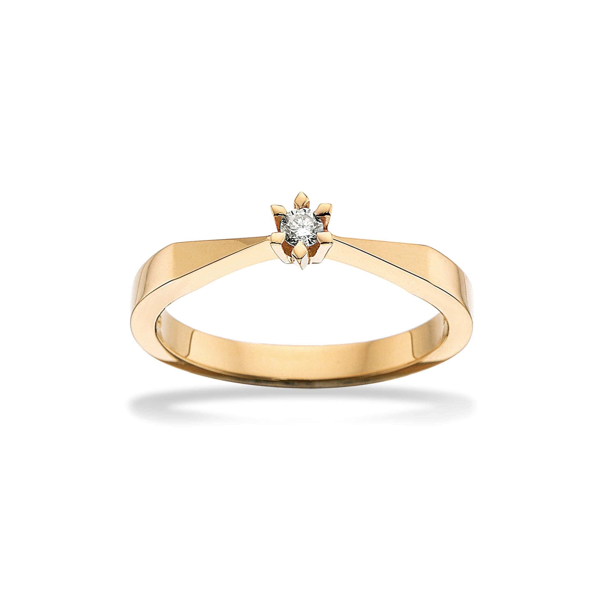 Scrouples - Victoria Ring in 14kt. Gold mit 0,05ct. TW/SI