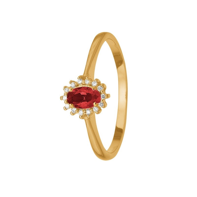Aagaard - 8 kt. guld ring med rød rubin | 1800-G8-14