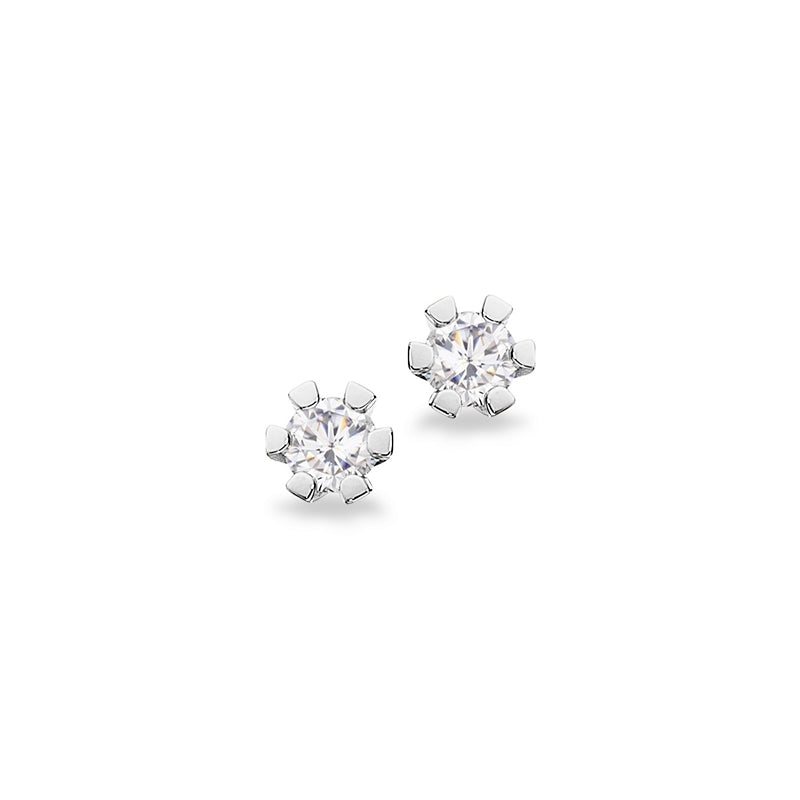 Vida Ohrstecker in 8 kt. Weißgold mit Brillant 0,06 - 0,40 ct.