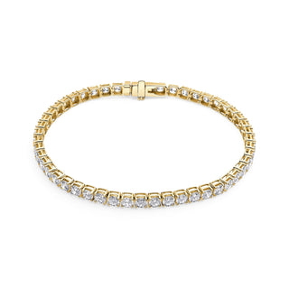 Sif Jakobs Diamante Tennisarmband aus 14 Karat Gold mit runden, brillantschliffenen Lab-grown-Diamanten, 5,64–6,72 ct