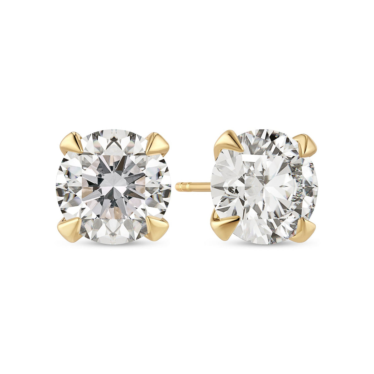 Sif Jakobs Venice elegante Solitär-Ohrringe aus 14 Karat Gold mit 3,00 ct rund brillantschliffenen Lab-grown-Diamanten – stilvoller und zeitloser Schmuck vom Schmuckzentrum