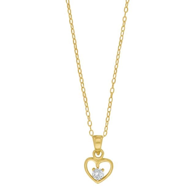 Nordahl Kids Jewellery - Halskæde med hjerte vedhæng i forgyldt