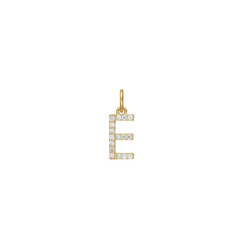 Siersbøl - 14 kt. Gold Buchstabenanhänger mit zirkonia