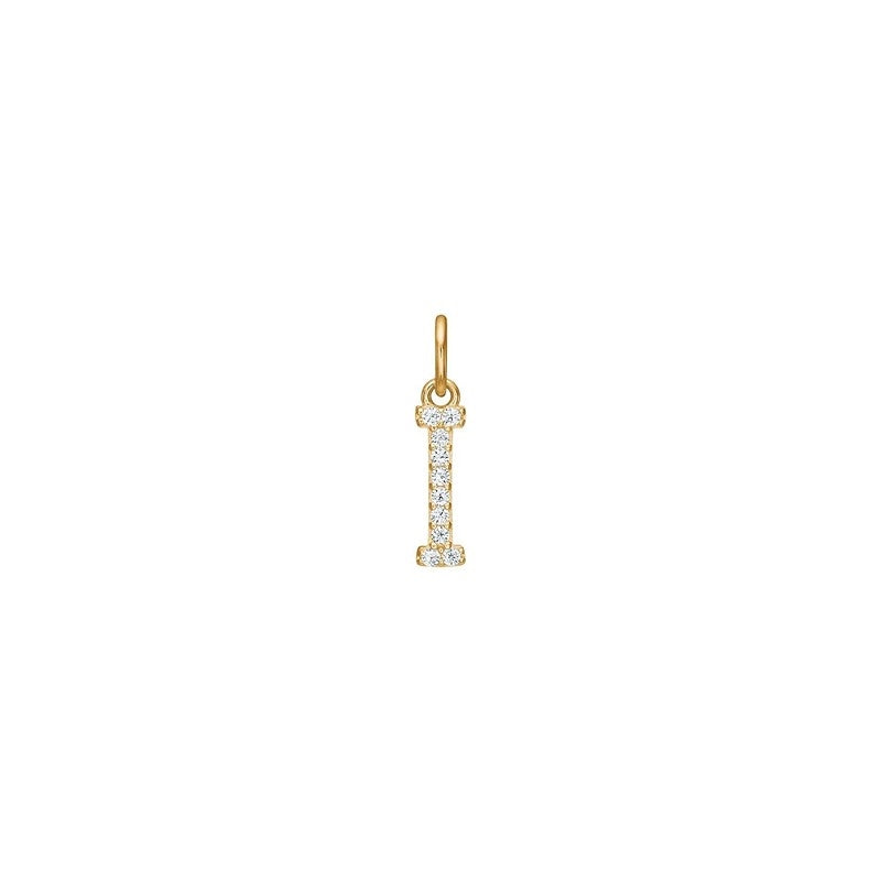 Siersbøl - 14 kt. Gold Buchstabenanhänger mit zirkonia