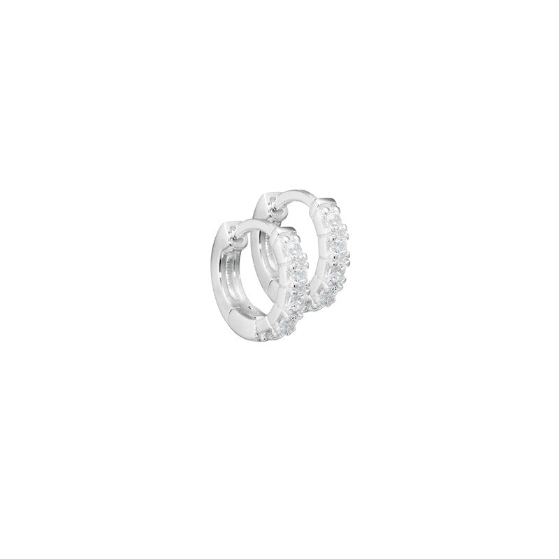 Aqua Dulce - Darling Hoop 10mm Sølv m. Zirkonia