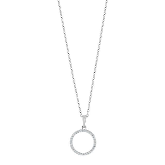 Cirkel vedhæng 14kt. hvidguld fra Siersbøl 20100190600
