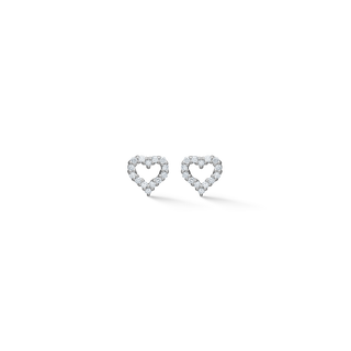 Elegante Tender Heart Ohrstecker aus Sterlingsilber mit funkelnden Zirkonia von Mads Z, erhältlich im Schmuckzentrum