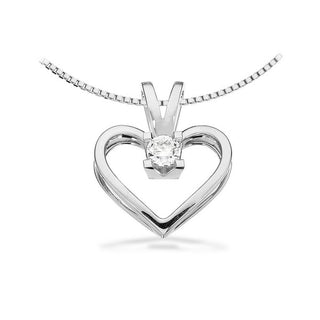 Scrouples Kleopatra hjertevedhæng i 14 kt. hvidguld med brillantslebet diamant