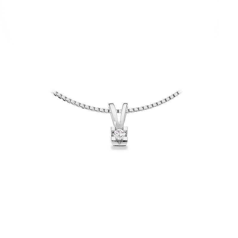 Kleopatra Anhänger in 8 kt. Weißgold 0,05ct.-0,25ct. Diamant