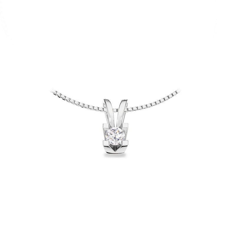 Kleopatra Anhänger in 8 kt. Weißgold 0,05ct.-0,25ct. Diamant
