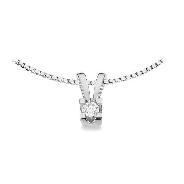 Kleopatra Anhänger in 14kt. Weißgold 0,05ct.-0,50ct. Diamant
