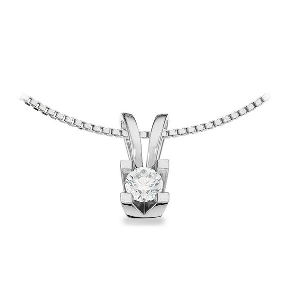 Kleopatra Anhänger in 14kt. Weißgold 0,05ct.-0,50ct. Diamant