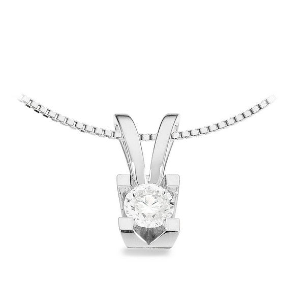 Kleopatra Anhänger in 14kt. Weißgold 0,05ct.-0,50ct. Diamant